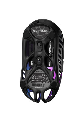 GravaStar Миша Mercury X Pro, 8K, BT/WL/USB-A, RGB, чорний