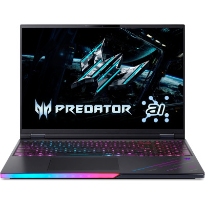 Acer Ноутбук Predator Helios 16 PH16-73 16" OLED, Intel U9-275HX, 64GB, F2TB, NVD5070Ti-12, Win11P, чорний