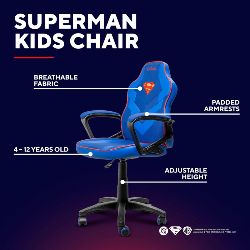 Trust Крісло GXT 703SM Revvo, ПУ шкіра, Foldable Armrests, синій Trust Крісло GXT 703SM Revvo, ПУ шкіра, Foldable Armrests, синій