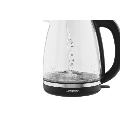 ARDESTO Електрочайник EKL-F100 1.7л/2150Вт/strix контроль/корпус скло/чорний