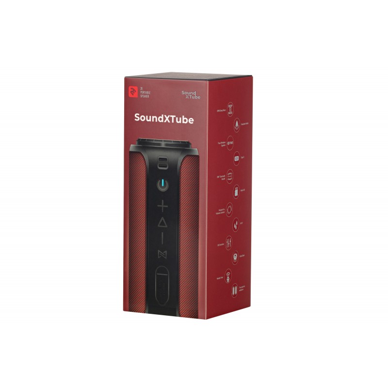 2E Акустична система SoundXTube TWS, MP3, Wireless, Waterproof Red