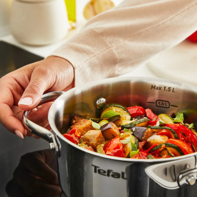 Tefal Каструля Tefal Minis, з кришкою,1.5 л, нержавіюча сталь, скло