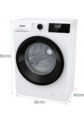 Gorenje Пральна машина фронтальна, 7кг, 1400, A+++, 47см, дисплей, пара, інвертор, білий