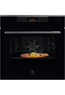 Electrolux Духовий шафа електричний, 70л, А++, пара, дисплей, конвекція, ф-ція пароварки, телескопічні напрямні, чорний