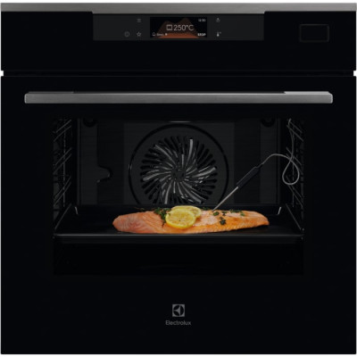 Electrolux Духовий шафа електричний, 70л, А++, пара, дисплей, конвекція, ф-ція пароварки, телескопічні напрямні, чорний