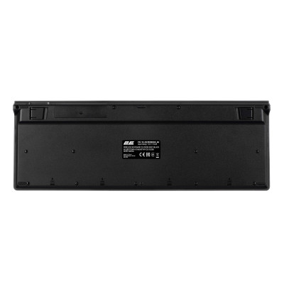 2E Клавіатура мембранна KS280 120key, WL/BT, EN/UK/RU, silent, чорно-сіра