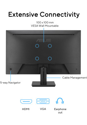 ASUS Монітор 27" VA279HG D-Sub, HDMI, Audio, IPS, 120Hz, 1ms, sRGB 99%, AdaptiveSync