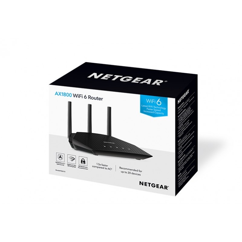 NETGEAR Маршрутизатор RAX10 AX1800 WiFi 6