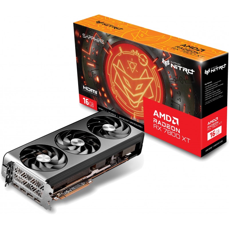 SAPPHIRE Відеокарта Radeon RX 7800 XT 16GB GDDR6 Nitro+ GAMING OC