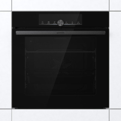 Gorenje Духовий шафа електричний, 77л, A+, пара, дисплей, IconTouch, чорний