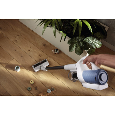Miele Пилосос безпровідний SQLL0 31 Duoflex HX1, 210Вт, сухе прибирання, контроль пилок -0,3л, автон. робота до 12/55хв, Hygiene Lifetime, Vortex, щітка Multi Floor, біло-синій Miele Пилосос безпровідний SQLL0 31 Duoflex HX1, 210Вт, сухе прибирання, контроль пилок -0,3л, автон. робота до 12/55хв, Hygiene Lifetime, Vortex, щітка Multi Floor, біло-синій