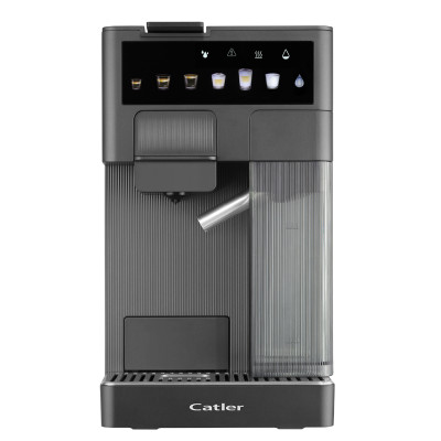 CATLER Кавоварка Catler капсульна Renzo 1.6л, капсули, мелена кофе, сенсорне керування, автоматичний капучинатор, сірий