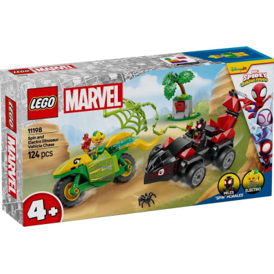 LEGO Конструктор LEGO Spidey Перегони на електромобілях з динозаврами LEGO Конструктор LEGO Spidey Перегони на електромобілях з динозаврами
