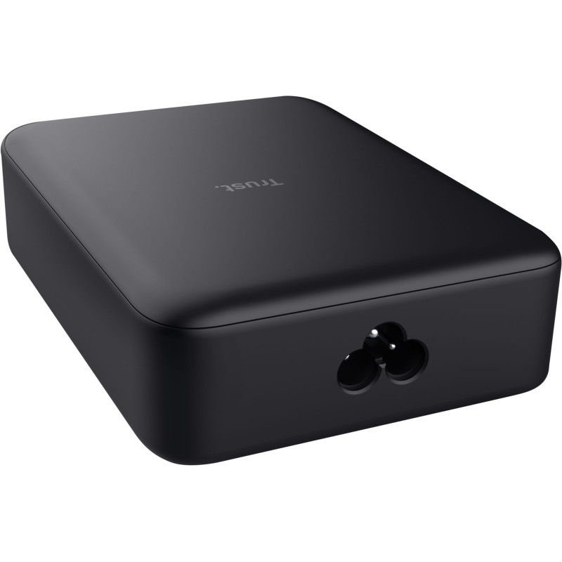 Trust Зарядний пристрій мережевий Maxo 240Вт,GaN, 4xUSB-C,PD, чорний