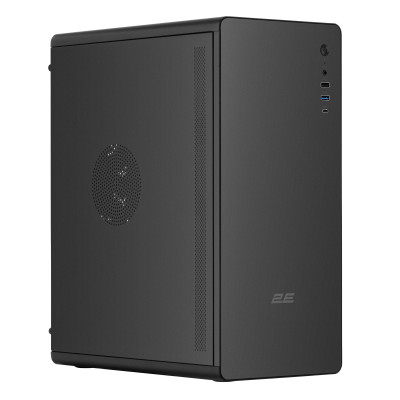 2E Корпус Credo V500B-400 з БЖ 2E ATX400, 1xUSB3.0, 1х USB 2.0, 1xUSB Type-C, 1x120мм, VGA 310мм, ATX, чорний