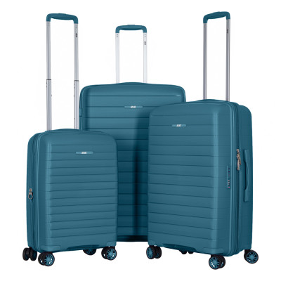 2E Валіза, Aero, поліпропілен, велика, 99/119 л, TSA, 4 колеса, EXP, синій