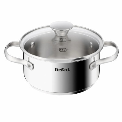 Tefal Кастрюля Tefal Minis, з кришкою, 1.5 л, нержавіюча сталь, скло