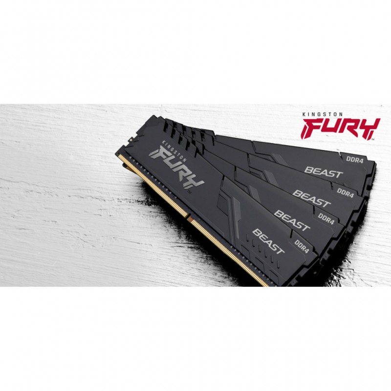 Kingston Пам'ять ПК DDR4 16GB KIT (8GBx2) 3200 FURY Beast Black