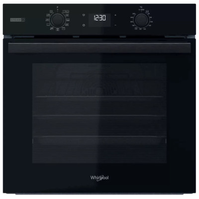 Whirlpool Духова шафа електрична, 71л, A+, дисплей, конвекція, телескопічні напрямні, пара, чорний