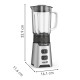 Tefal Блендер стаціонарний Minimix Glass 400Вт, чаша-700мл, ємність для смузі to go, скло, сірий