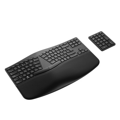 HP Клавіатура мембранна 960 BLK Ergonomic split-zone, 112key, BT, EN/UK, чорний HP Клавіатура мембранна 960 BLK Ergonomic split-zone, 112key, BT, EN/UK, чорний