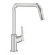 Grohe Змішувач для кухні Via, довж.виливу - 228мм, поворотний, 1важіль, супер сталь