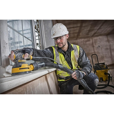 DeWALT Шліфмашина ексцентрикова 280Вт 8000-12000об.хв 125мм амплітуда 2.6мм 1.28кг