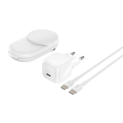 Belkin Зарядне бездротовий пристрій Belkin UltraCharge 2-in-1 Foldable Magnetic Charging 25Вт, білий Belkin Зарядне бездротовий пристрій Belkin UltraCharge 2-in-1 Foldable Magnetic Charging 25Вт, білий