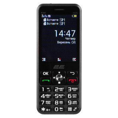2E Мобільний телефон E280 2025 2.8" 2SIM, 1500мА•год, чорний
