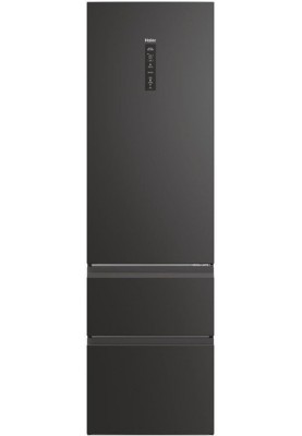 Haier Холодильник багатодверний, 205x59.5х65.7, холод.відд.-289л, мороз.відд.-125л, 3дв., А++, NF, інв., дисплей, зона нульова, чорний