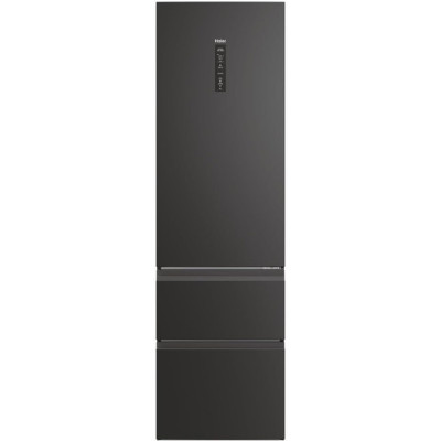 Haier Холодильник багатодверний, 205x59.5х65.7, холод.відд.-289л, мороз.відд.-125л, 3дв., А++, NF, інв., дисплей, зона нульова, чорний