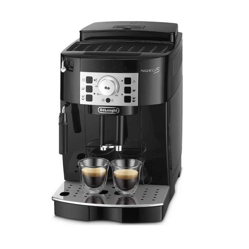 Delonghi Кавомашина, 1.8л, зерно+мелена, авторецептів -6, підігрів чашок, кавомолка,подача гар. води, чорний