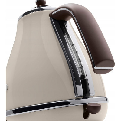 Delonghi Електрочайник Icona Vintage, 1.7л, нержавіюча сталь, бежевий