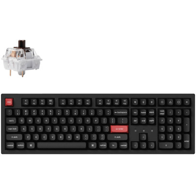 Keychron Клавіатура механічна K10 PRO 100Key, K pro Brown, WL/BT/USB-A, Hot-Swap, QMK, EN/UKR, RGB, чорний