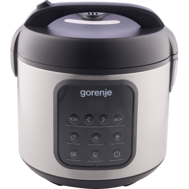 Gorenje Мультиварка, 476Вт, мини, чаша-2л, електронне керув., 5 програм, метал/пластик, чорний