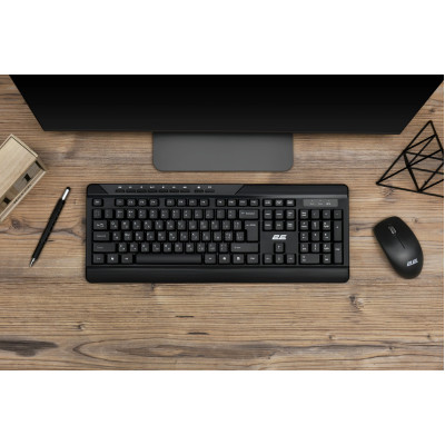 2E Комплект клавіатура та миша MK410 WL, EN/UK/RU, чорний