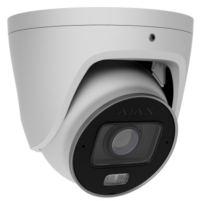Ajax IP-камера дротова TurretCam HLVF 5 MP White, 2.8–12 мм, PoE, True WDR, IP67, ІЧ 60 м, LED 40 м, аудіо, кут огляду 31° до 111°, вулична, біла, 126281.197.WH1