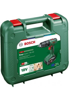 Bosch Шурупокрут-дриль акумуляторний EasyImpact 18V-40 18В 2х2А·год 20·38Нм 0-430·0-1630об·хв кейс ЗП 1.4кг