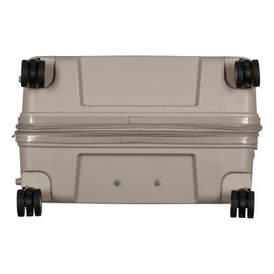 2E Валіза, Aero, поліпропілен, велика, 99/119 л, TSA, 4 колеса, EXP, сіро-коричневий