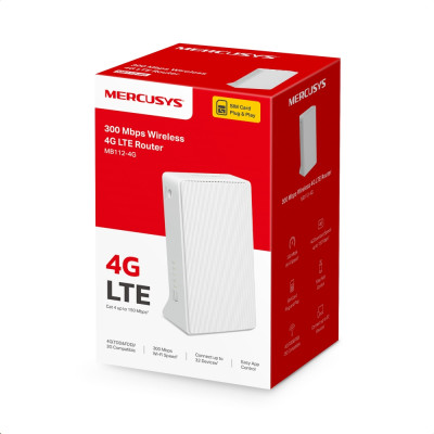 Mercusys Маршрутизатор MB112-4G N300, 4G/LTE, 1xFE LAN, 1xFE WAN