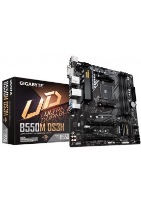 Gigabyte Материнська плата B550M DS3H sAM4 B550 4xDDR4 M.2 HDMI DVI mATX