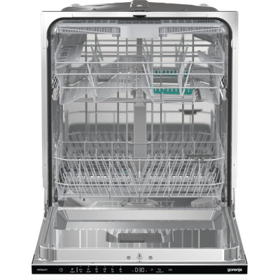 Gorenje Посудомийна машина вбудовувана, 16компл., A+++, 60см, AquaStop, автоматичне відчинення, сенсорн.упр, 3 кошики, білий