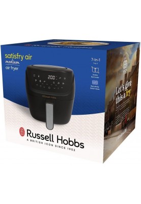 Russell Hobbs Мультипіч SatisFry Air Medium, 1350Вт, чаша-4л, сенсорне керув., алюміній/пластик,чорно-сірий