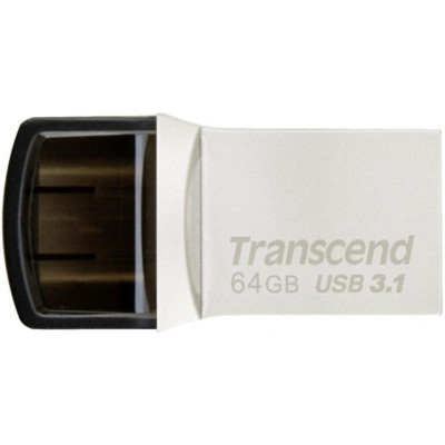 Transcend Накопичувач 64GB USB 3.1 Type-A + Type-C 890 R90/W30MB/s