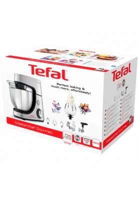 Tefal Кухонна машина Masterchef Gourmet 1100Вт, чаша-нержавіюча сталь, корпус-метал, насадок-6, сірий