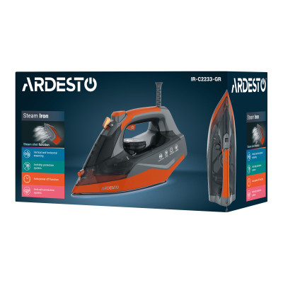 ARDESTO Праска IR-C2233-GR, 2200Вт, 340мл, керам. підошва, чорно-помаранчевий ARDESTO Праска IR-C2233-GR, 2200Вт, 340мл, керам. підошва, чорно-помаранчевий