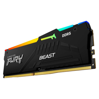 Kingston Пам'ять ПК Kingston DDR5 32GB 6400 FURY Beast RGB EXPO Kingston Пам'ять ПК Kingston DDR5 32GB 6400 FURY Beast RGB EXPO
