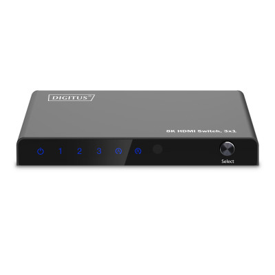 Digitus 3x1 HDMI Switch, 8K/60Hz (4:4:4), HDR, HDCP 2.3