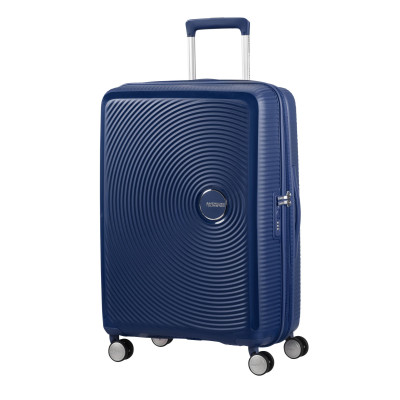 American Tourister Валіза American Tourister, Soundbox, поліпропілен, середня, 67см, 71.5/81л, TSA, 4 колеса, EXP, темно-синій