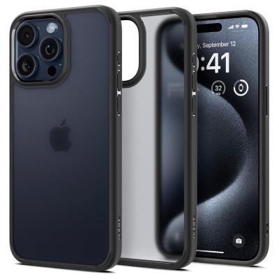Spigen Чохол для Apple iPhone 15 Pro Max, Ultra Hybrid, Frost Black